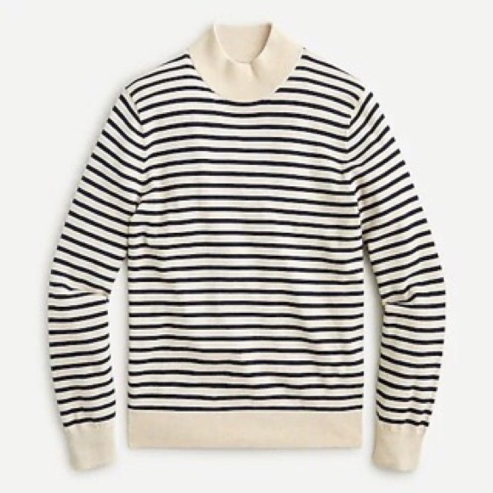 ✨ J.Crew✨ Cotton mock-neck sweater in stripe